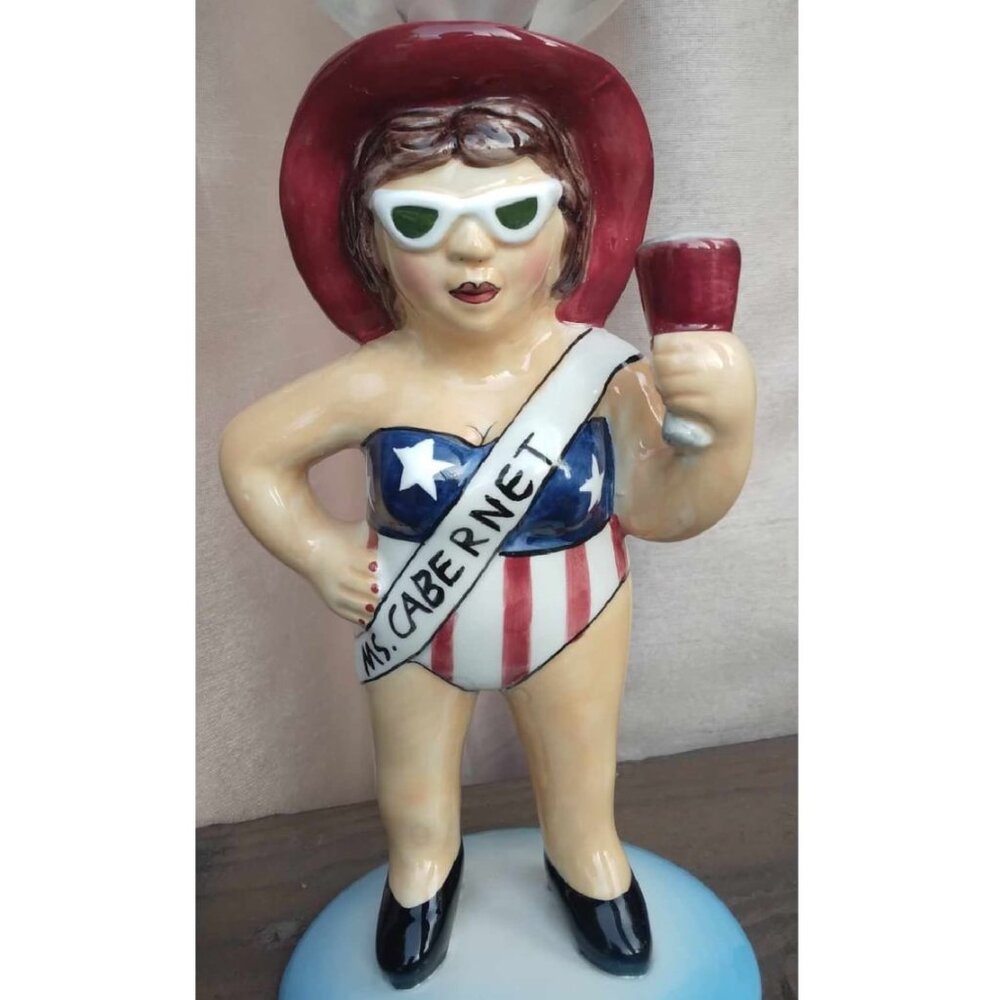 Super FUN Ms. Cabernet Porcelain/Wine Glass by Funseekers Janice Joplin
